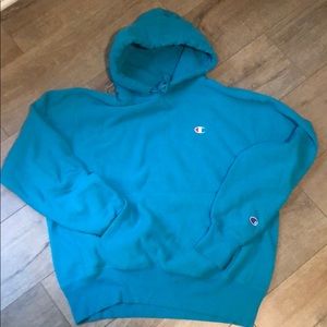 Champion Teal Hoodie - Teal